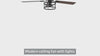 52 Inch 5-Blade Flush Ceiling fan with Light Kit and Remote Control Included