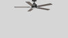 48 Inch 5-Blade Integrated Ceiling Fan with LED Light and Remote,5" and 10" Downrod Included