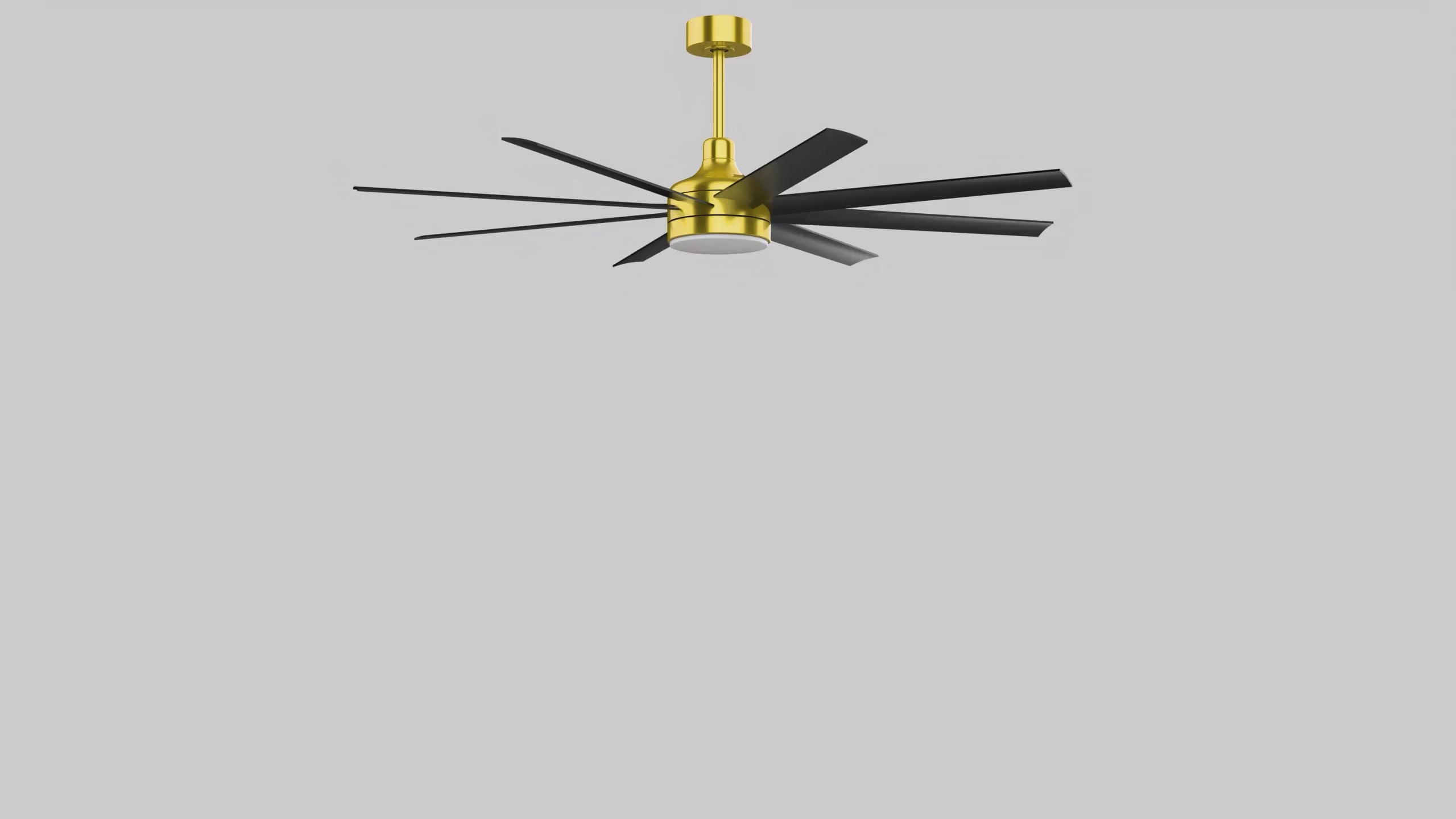 65-inch 8-Blade Industrial LED Ceiling Fan with Remote Control and Light Kit,7" and 12"Downrod Included