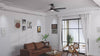52/42-Inch Integrated LED Indoor Ceiling Fans with Light and Remote Control Included