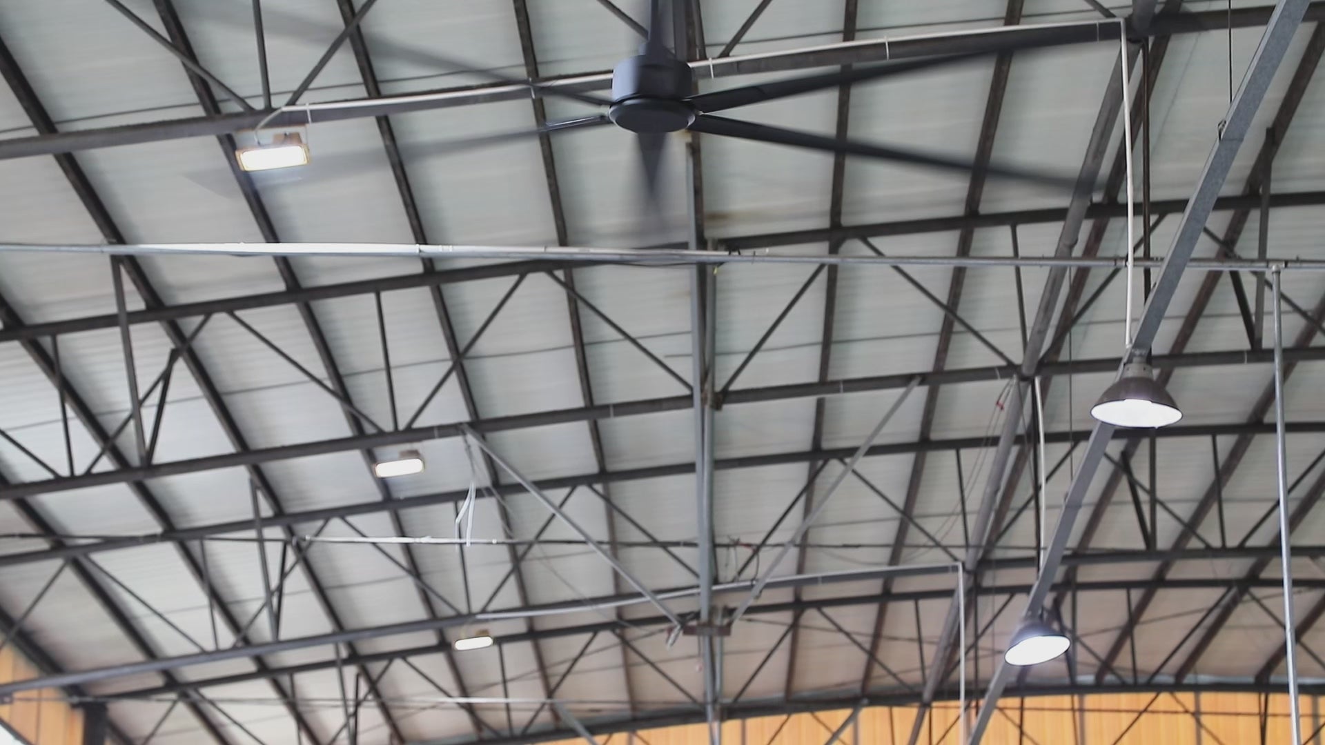 AirForge 120" HVLS Industrial Ceiling Fan with 6-Blade Real Installation Video