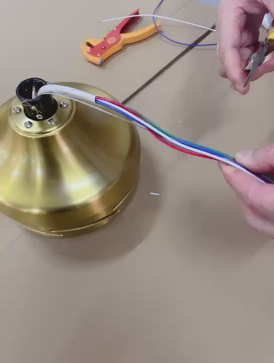 24/36/48/60/72-inch Extension Downrods with Wires in Black/White/Gold/Stain Nickel Finish