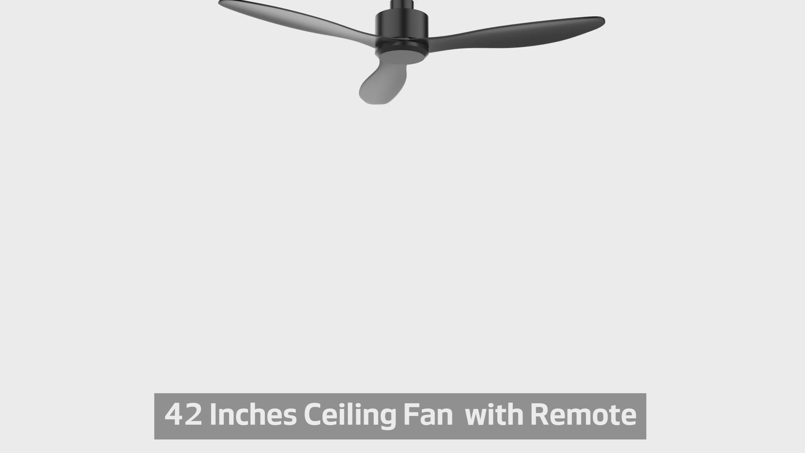 42-in Black/White Ceiling Fan Remote without Light(3-Blade)