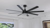 AeroSpan Lux 65-inch black 8-blade ceiling fan demonstration video