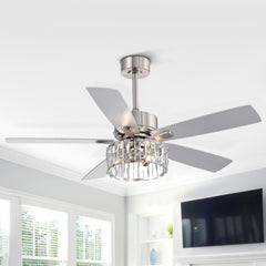 Jaydelin 52" 5 - Blade Standard Ceiling Fan with Remote Control and Light Kit Included