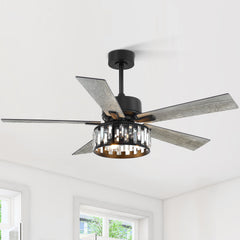 Eileidh 52" 5 - Blade Standard Ceiling Fan with Remote Control and Light Kit Included