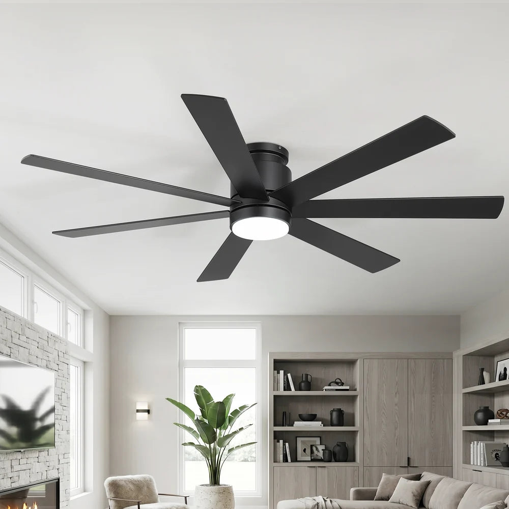 Breezary flush mount ceiling fan with light