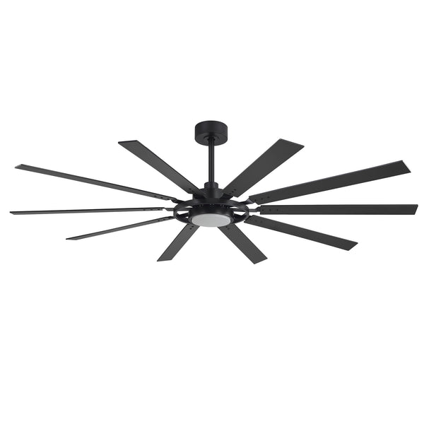 Noirframe 72/80 Inch Large Ceiling Fan With Light and Remote